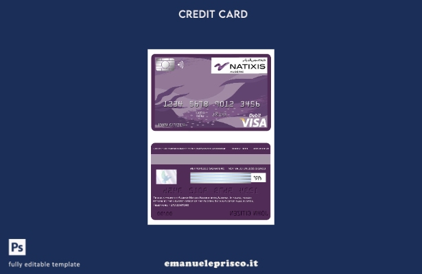modello di carta visto bancario Algeria Natixis Algerie stile verificato